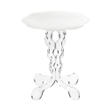 Wohnzimmertisch hoch rund 36cm aus klarem Plexiglas Arabesco Small Rabatte
