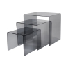 Wohnzimmertisch 3er-Set aus klarem Plexiglas Trix Angebot