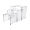 Wohnzimmertisch 3er-Set aus klarem Plexiglas Trix Modell