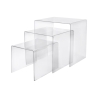 Wohnzimmertisch 3er-Set aus klarem Plexiglas Trix Modell