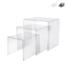 Wohnzimmertisch 3er-Set aus klarem Plexiglas Trix Lagerbestand