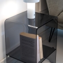 Nachttisch aus klarem Plexiglas Accanto Rabatte