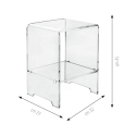 Nachttisch aus klarem Plexiglas Accanto 