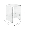Nachttisch aus klarem Plexiglas Accanto 