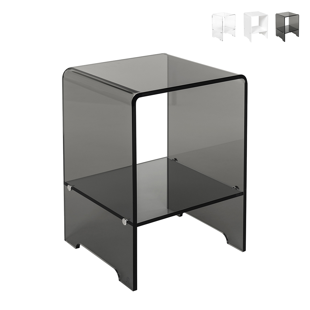 Nachttisch aus klarem Plexiglas Accanto