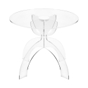 Wohnzimmertisch rund 50cm aus durchsichtigem Plexiglas Tessara Aktion