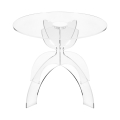 Wohnzimmertisch rund 50cm aus durchsichtigem Plexiglas Tessara Aktion