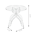 Wohnzimmertisch rund 50cm aus durchsichtigem Plexiglas Tessara Angebot