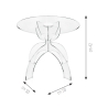 Wohnzimmertisch rund 50cm aus durchsichtigem Plexiglas Tessara Angebot