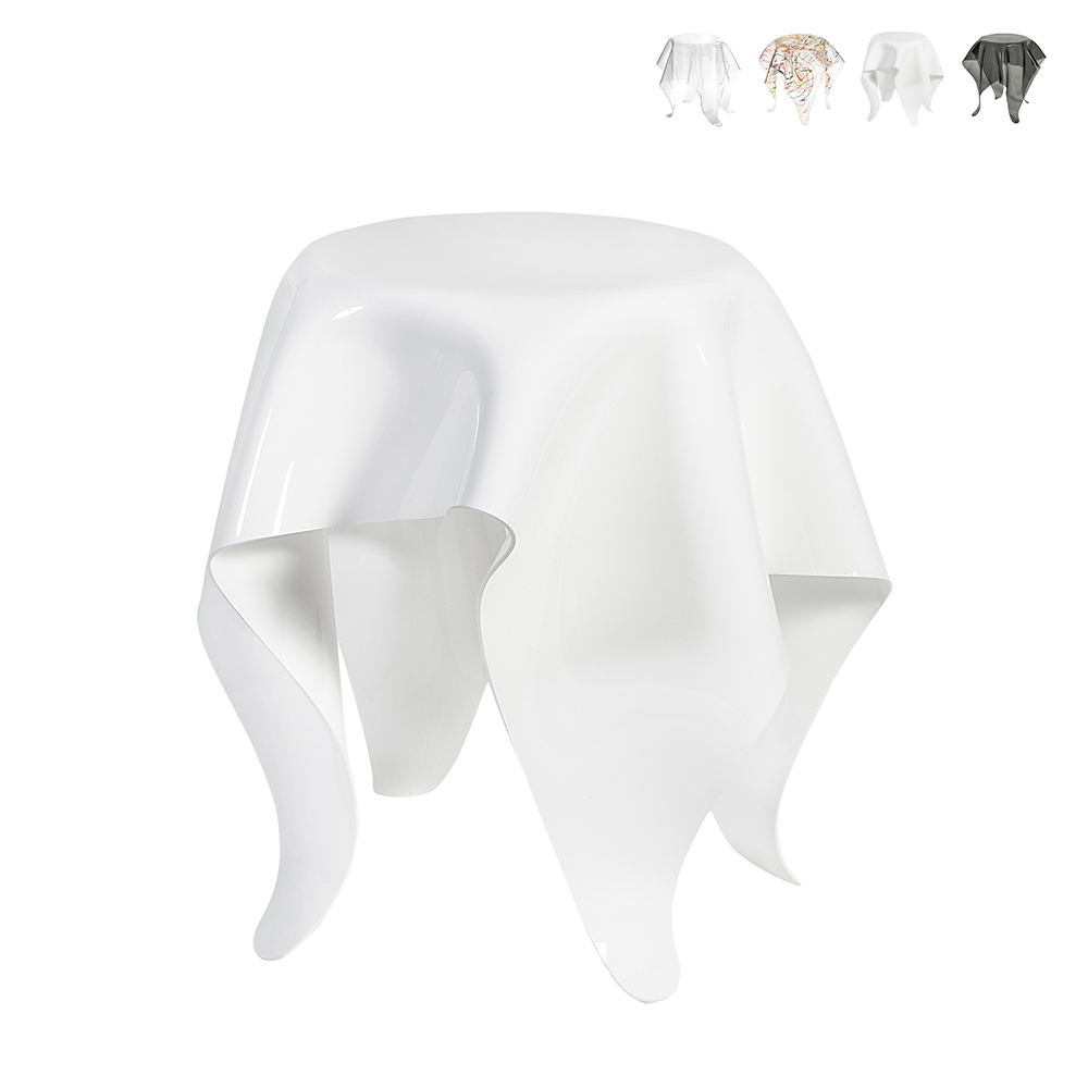 Beistelltisch hoch rund Design aus durchsichtigem Plexiglas Drappeggi Aktion Beistelltisch hoch rund Design aus durchsichtigem Plexiglas Drappeggi Aktion