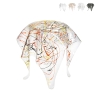 Beistelltisch hoch rund Design aus durchsichtigem Plexiglas Drappeggi Modell