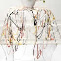 Beistelltisch hoch rund Design aus durchsichtigem Plexiglas Drappeggi Maße