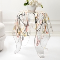 Beistelltisch hoch rund Design aus durchsichtigem Plexiglas Drappeggi Eigenschaften