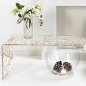 Brückentisch fürs Wohnzimmer aus klarem Plexiglas niedrig Boolla Sales