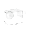 Brückentisch fürs Wohnzimmer aus klarem Plexiglas niedrig Boolla Kosten