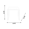 Beistelltisch modern aus klarem Plexiglas 40x40cm 80'S Small 