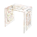 Wohnzimmertisch modern aus klarem Plexiglas 50x40x50cm 80'S Big Auswahl