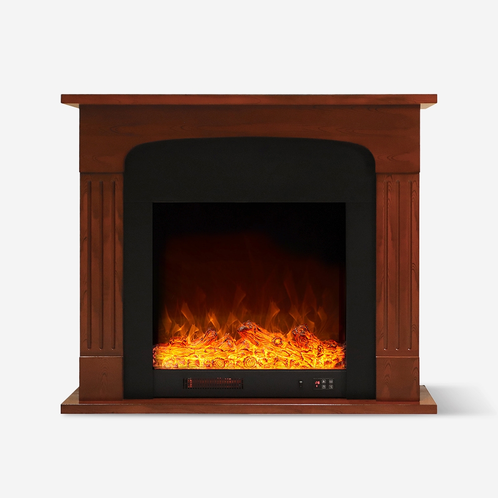 Elektrokamin 1500W energiesparend Holz-Effekt mit Rahmen Ludvika M