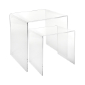 Wohnzimmertisch 2er Set modern aus klarem Plexiglas 80'S 