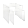 Wohnzimmertisch 2er Set modern aus klarem Plexiglas 80'S 