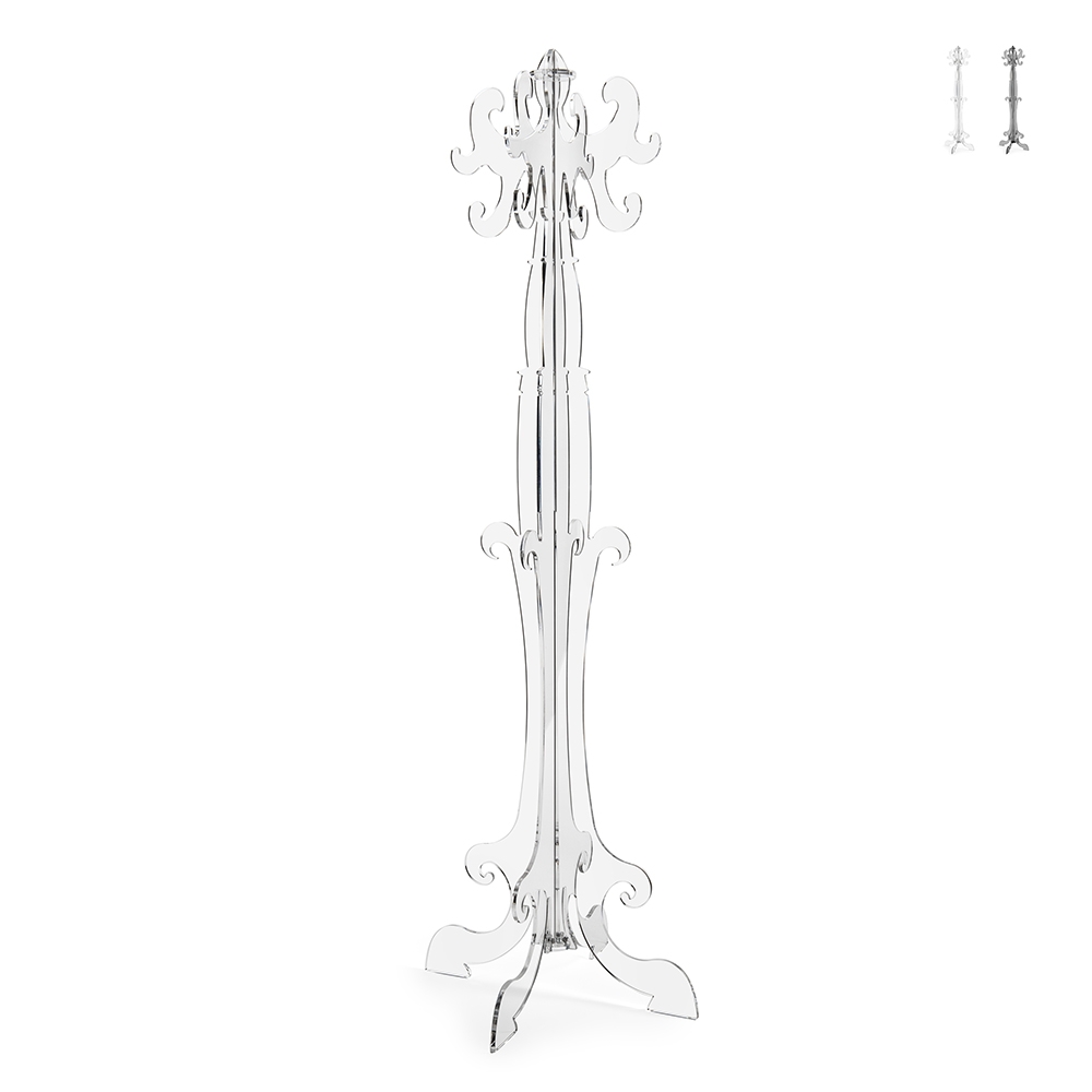 Standgarderobe Design aus klarem Plexiglas modern Thone