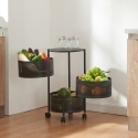 Obstwagen Küche modern mit Rädern und 3 schwenkbaren Körben Rodin M Verkauf