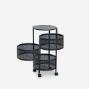 Obstwagen Küche modern mit Rädern und 3 schwenkbaren Körben Rodin M Sales