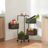 Obst- und Gemüsewagen Küche modern 4 schwenkbare Körbe Rodin L Verkauf