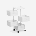 Obstwagen modern Küche mit Rädern und 4 schwenkbaren Körben Avet Lagerbestand