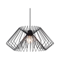 Hängelampe modern geflochten aus schwarzem Metall mit verstellbarem Kabel Ø50 Spider Aktion