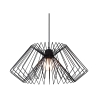 Hängelampe modern geflochten aus schwarzem Metall mit verstellbarem Kabel Ø50 Spider Aktion