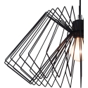 Hängelampe modern geflochten aus schwarzem Metall mit verstellbarem Kabel Ø50 Spider Angebot