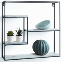 Wandregal quadratisch aus Metall 40x40 mit 4 Böden Vanity 2 Verkauf