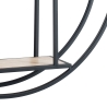 Wandregal rund aus Metall und Eiche Ø60cm mit 3 Ablagen Vanity Angebot