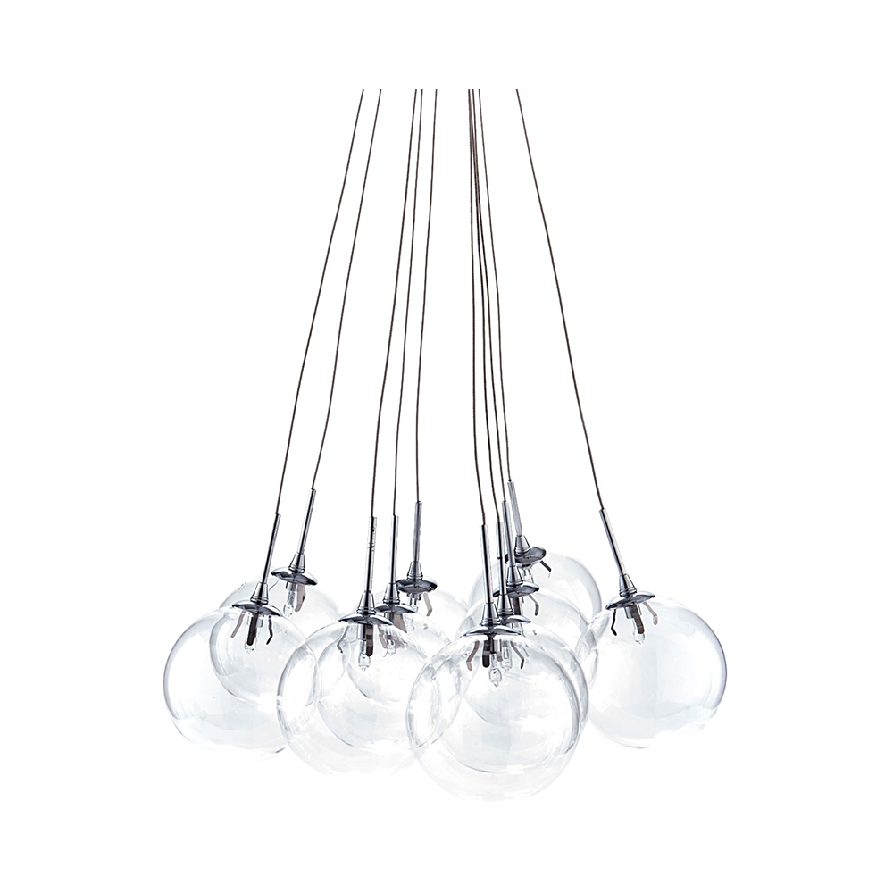 Hängelampe modern mit 10 Lichtern und transparenten Kugeln Bubbles Aktion Hängelampe modern mit 10 Lichtern und transparenten Kugeln Bubbles Aktion