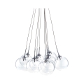 Hängelampe modern mit 10 Lichtern und transparenten Kugeln Bubbles Aktion