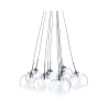 Hängelampe modern mit 10 Lichtern und transparenten Kugeln Bubbles Aktion