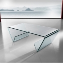 Wohnzimmertisch Glas 110x55cm mit Zeitschriftenablage Pyramid Verkauf