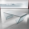 Wohnzimmertisch Glas 110x55cm mit Zeitschriftenablage Pyramid Verkauf
