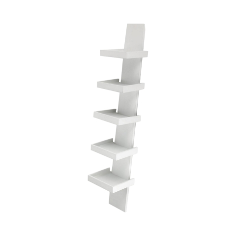 Wandbücherregal modernes Design mit 5 Ablagen h155cm Erie White Aktion