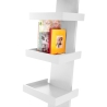 Wandbücherregal modernes Design mit 5 Ablagen h155cm Erie White Angebot