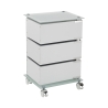 Rollcontainer modern 3 Schubladen und Glasablage Wichita Aktion