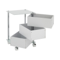 Rollcontainer modern 3 Schubladen und Glasablage Wichita Verkauf