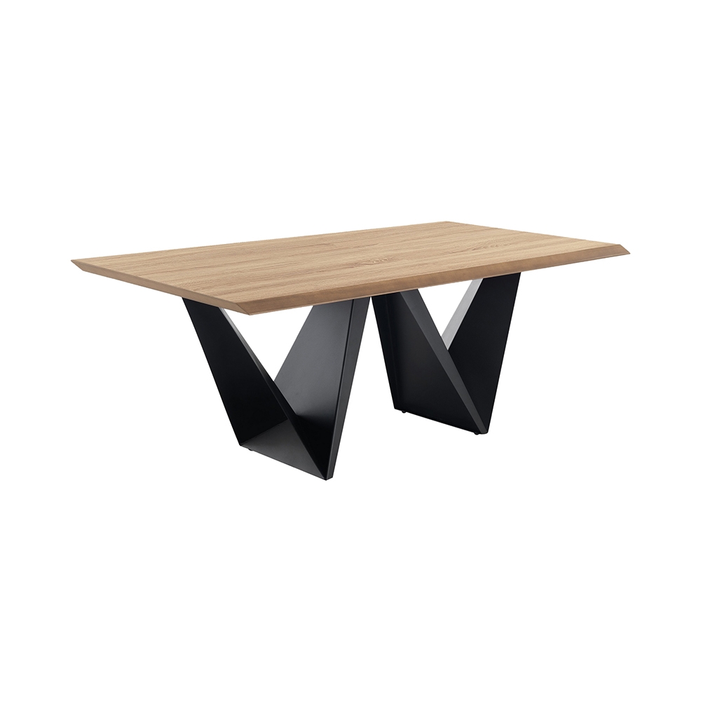 Esstisch 200x100cm modern mit geometrischem Untergestell 8 Plätze Dabliu