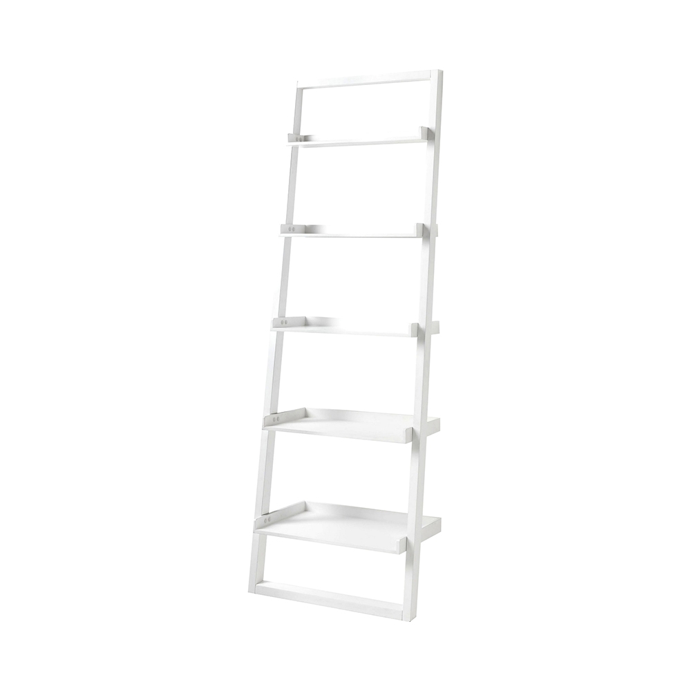 Wandbüccherregal modern weiß mit 5 Einlegeböden h193cm Peoria
