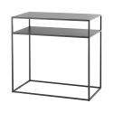 Konsolentisch modern Flur 80x40 cm mit 2 Metallablagen anthrazit Omaha Aktion