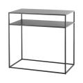 Konsolentisch modern Flur 80x40 cm mit 2 Metallablagen anthrazit Omaha Aktion