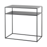 Konsolentisch modern Flur 80x40 cm mit 2 Metallablagen anthrazit Omaha Aktion