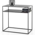 Konsolentisch modern Flur 80x40 cm mit 2 Metallablagen anthrazit Omaha Angebot