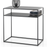 Konsolentisch modern Flur 80x40 cm mit 2 Metallablagen anthrazit Omaha Angebot